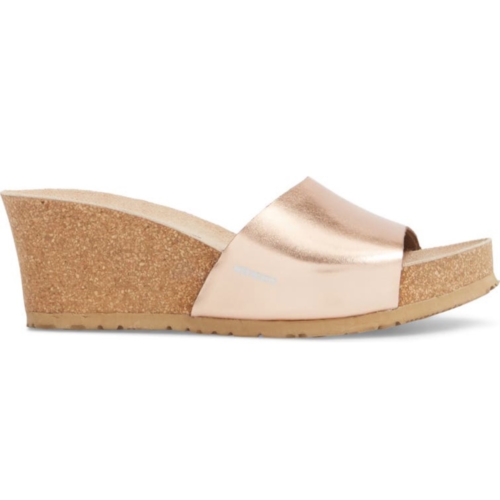Mephisto Lise platform wedge sandal rose gold 37